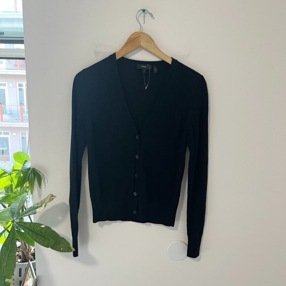 Theory Black Button Cardigan Sweater Size Small - Picture 1 of 4